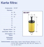 Filtr oleju Citroen Peugeot OE667 (1389669)