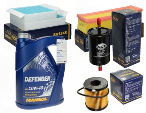 Zestaw filtrow PEUGEOT 207 1.6 16V +OLEJ 