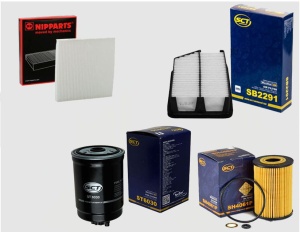 Zestaw filtrów KIA Sportage (SL)1.7 CRDI + olej 5w30