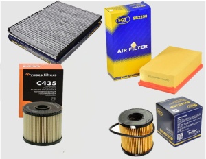 Zestaw filtrów Peugeot 407 2.0 HDi 120 KW 09/10