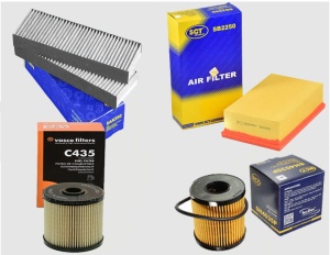 Zestaw filtrów Peugeot 5008 2.0 HDi  09/16