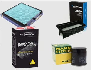 Zestaw filtrów  Hyundai I10 (P10) 1.0 1.2 + olej 5w30