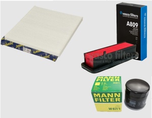 Zestaw  filtrów Nissan Note (E12) 1.2 DiG-S 2013-2018 