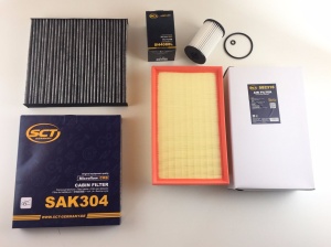 Zestaw filtrów Golf Alltrack 1,6TDI 2,0TDI 2014-2018 dostawa gratis (1)
