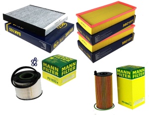 Zestaw filtrów Audi Q7(4L) 4.2tdi 2008.09-2009.0.6