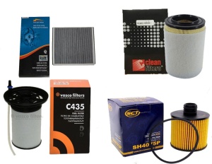  ZESTAW FILTRÓW ALFA ROMEO GIULIETTA 1.6jtdm 