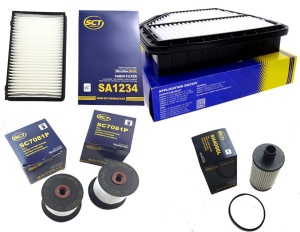 Zestaw filtrów CHEVROLET CAPTIVA 2,2d  C100 C140 do2012