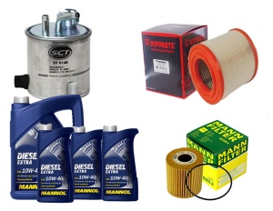 Zestaw  filtrów Nissan Cabstar F24M,W)35 3.0DCI +OLEJ