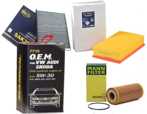 Zestaw filtrów Audi A3(8v1)S3 quattro 13/19 +olej