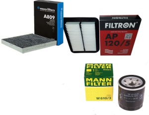 Zestaw filtrów Citroen C4 Aircross 1.6 2012.09-2019