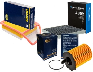 Zestaw filtrów Citroen C4 Aircross 1.6HDI 2012.09-2019 (