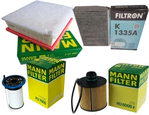 Zestaw filtrów JEEP RENEGADE (BU.B1)1.6  2.0CRD