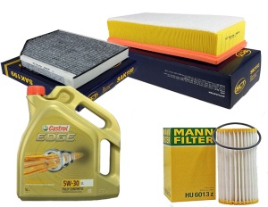 ZESTAW FILTRÓW AUDI A4 (B8)1.8TFSI 11/15  + olej (1)