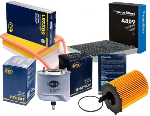 Zestaw filtrów Citroen Berlingo (b9)1.6HDI 2008-2019  