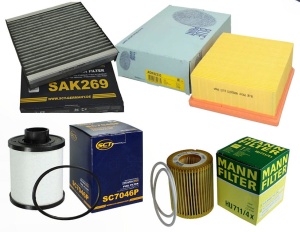 Zestaw filtrów Fiat Sedici 1.9D do 2008.03 (1)