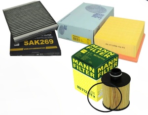 Zestaw filtrów Fiat Sedici 1.9D od 2008.03