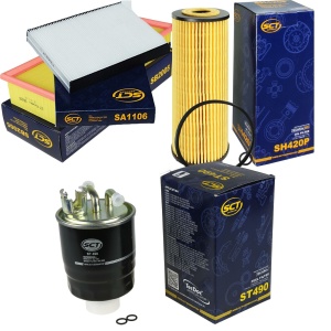 Zestaw filtrów Caddy II1.9TDI SDI od 2000.09