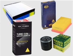Zestaw filtrów Kia Rio II 1.4 1.6 16v +olej 5w30