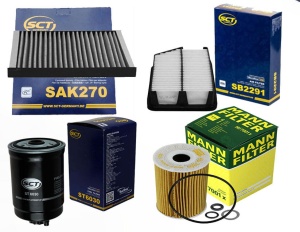 Zestaw filtrów Hyundai i40 1.7 CRDi od 2015.03