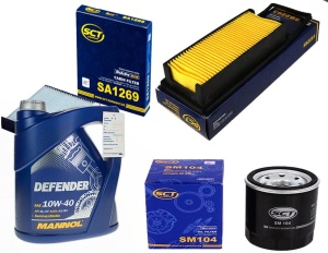 Zestaw filtrów Honda Jazz II  1.2 1.3  2002-2005 +OLEJ