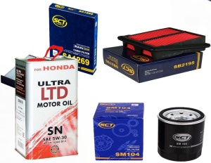 Zestaw filtrów Honda Jazz II  1.2 1.3 05/08+olej (1)