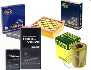 Zestaw filtrów VOLVO  C30 2.4  +OLEJ 6L