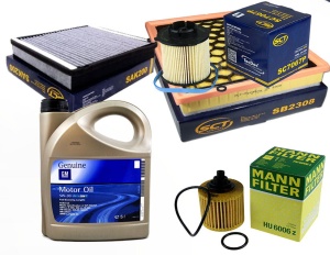 Zestaw filtrów  Zafira Tourer C 2.0CDTI +olej 5w30 