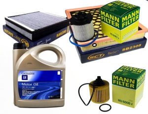 Zestaw filtrów  Zafira Tourer C 2.0CDTI +olej 5w30  