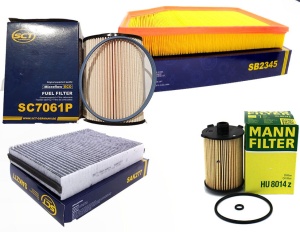 ZESTAW FILTROW VOLVO XC60 (156) D3 2015-2017   (1)