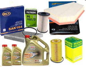 Zestaw filtrów VOLVO  C30 D3,D4,D5 +olej