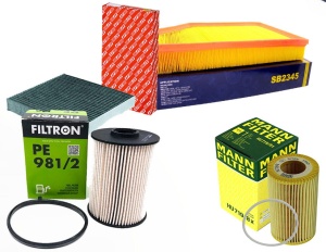 ZESTAW FILTROW VOLVO XC70 II 2.4 D/D4 D5 do09+ OLEJ 