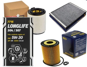 Zestaw filtrów VW POLO (6R1, 6C1) 1.6tdi od 10/06 +olej