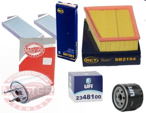 Zestaw filtrów Renault Kangoo 1.5 dCi od 2009.05 