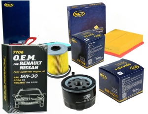 Zestaw filtrów Renault Espace IV  1.9 dci +olej