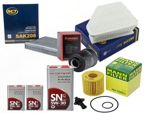 Zestaw filtrów TOYOTA AVENSIS T27 2.0 D-4D +olej (1)