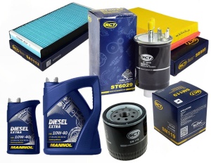 Zestaw filtrów Ford Turneo Connect 1.8 tdci +olej