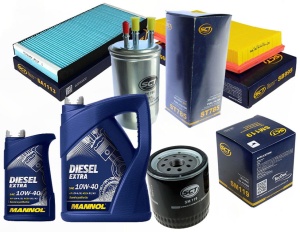 Zestaw filtrów Ford Turneo Connect 1.8 tdci +olej