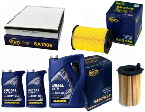 Zestaw filtrów Ford Turneo Connect 1.6tdci +olej 