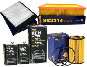 Zestaw filtrów Volvo V70 II 2.4 D5 2001-2006 +OLEJ