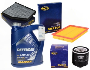 Zestaw filtrów VW CADDY III 1.6 2004-2006.05 +olej