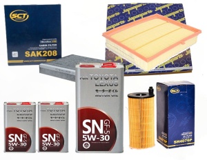 Zestaw filtrów TOYOTA AVENSIS T27 2.0 D-4D +olej od 2015 