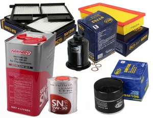 Zestaw filtrów Toyota Avensis T22 2.0 (ST220)+olej