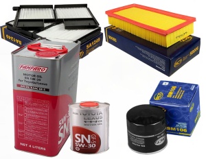 Zestaw filtrów Toyota Avensis T22 2.0 (ST220)+olej 