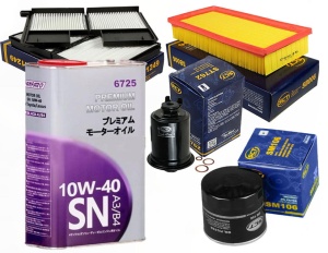 Zestaw filtrów Toyota Avensis T22 2.0 (ST220)+olej   