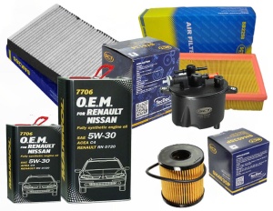 Zestaw filtrów Citroen  C5 III(RD) 2.2hdi  +OLEJ