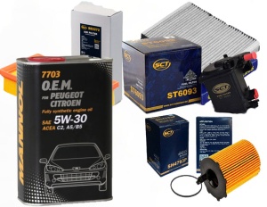 Zestaw filtrów Citroen  C5 III(RD) 1.6hdi  +OLEJ