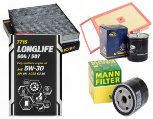 Zestaw filtrów VW POLO (6R1, 6C1) 1.4TDI +OLEJ 