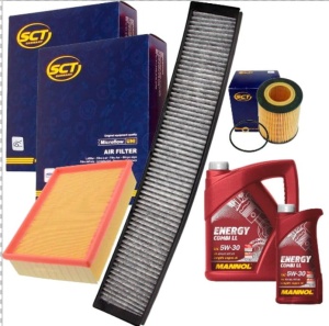 Zestaw filtrów BMW 3 e46 320 325 328 330 +olej 5w3