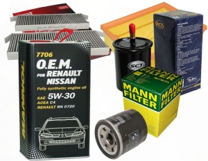 Zestaw filtrów Renault Laguna III 2.0 16V  +OLEJ (1)