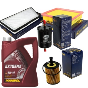 Zestaw filtrów PEUGEOT 206 1,1 1.4 od 2000 +olej  